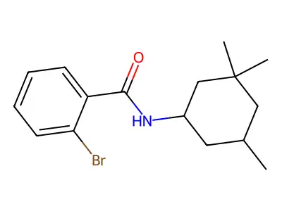 2-bromo-N-(3,3,5-trimethylcyclohexyl)benzamide structure