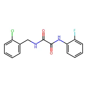 N-[(2-chlorophenyl)methyl]-N'-(2-fluorophenyl)oxamide structure