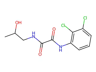 N'-(2,3-dichlorophenyl)-N-(2-hydroxypropyl)oxamide structure