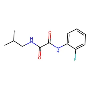 N'-(2-fluorophenyl)-N-(2-methylpropyl)oxamide structure