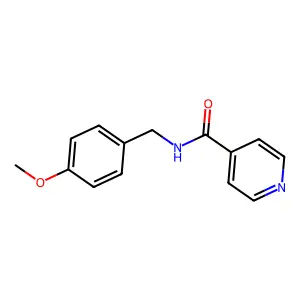 N-[(4-methoxyphenyl)methyl]pyridine-4-carboxamide structure