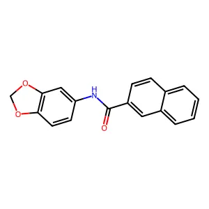 N-(1,3-benzodioxol-5-yl)naphthalene-2-carboxamide structure