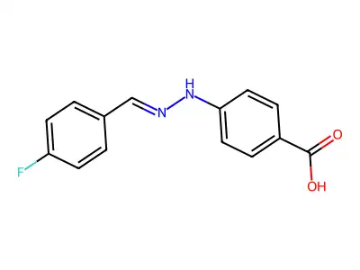 4-[2-[(4-Fluorophenyl)methylene]hydrazinyl]benzoic acid structure