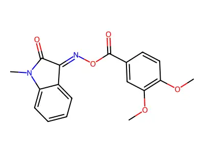 [(1-Methyl-2-oxoindol-3-ylidene)amino] 3,4-dimethoxybenzoate structure