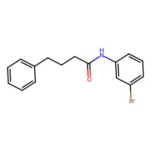 N-(3-bromophenyl)-4-phenylbutanamide structure