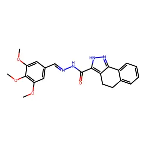4,5-Dihydro-1H-benz[g]indazole-3-carboxylic acid 2-[(3,4,5-trimethoxyphenyl)methylene]hydrazide structure
