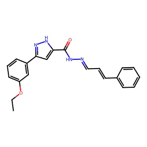 (E)-3-(3-ethoxyphenyl)-N'-((E)-3-phenylallylidene)-1H-pyrazole-5-carbohydrazide structure