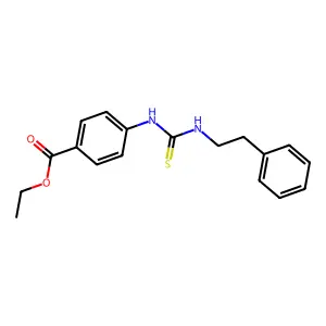 Ethyl 4-({[(2-phenylethyl)amino]carbonothioyl}amino)benzoate structure