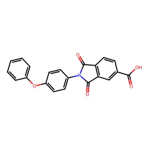 1,3-dioxo-2-(4-phenoxyphenyl)-2,3-dihydro-1H-isoindole-5-carboxylic acid structure