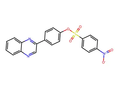 (4-Quinoxalin-2-ylphenyl) 4-nitrobenzenesulfonate structure