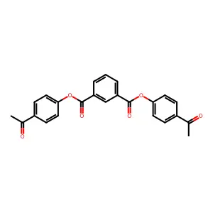 Bis(4-acetylphenyl) benzene-1,3-dicarboxylate structure