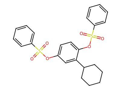 2-Cyclohexyl-4-[(phenylsulfonyl)oxy]phenyl benzenesulfonate structure
