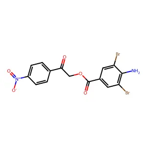 2-(4-Nitrophenyl)-2-oxoethyl 4-amino-3,5-dibromobenzoate structure