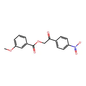 2-(4-Nitrophenyl)-2-oxoethyl 3-methoxybenzoate structure