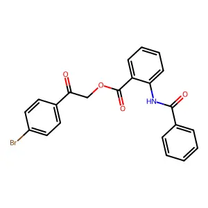 2-(4-Bromophenyl)-2-oxoethyl 2-(benzoylamino)benzoate structure
