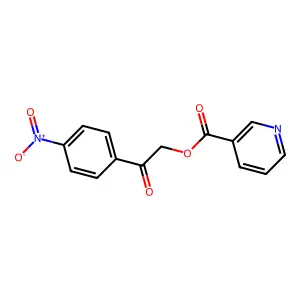 [2-(4-Nitrophenyl)-2-oxoethyl] pyridine-3-carboxylate structure