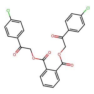 Bis[2-(4-chlorophenyl)-2-oxoethyl] phthalate structure