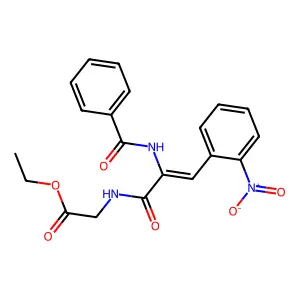 Ethyl [(2-(benzoylamino)-3-{2-nitrophenyl}acryloyl)amino]acetate structure