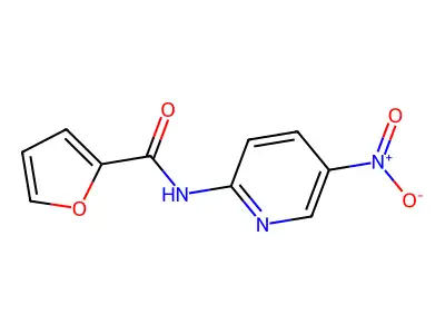 N-(5-nitropyridin-2-yl)furan-2-carboxamide structure