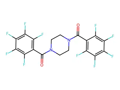 Piperazine, 1,4-bis(pentafluorobenzoyl)- structure