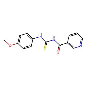 N-[(4-methoxyphenyl)carbamothioyl]pyridine-3-carboxamide structure