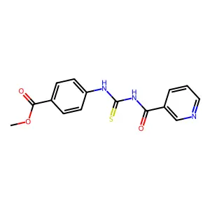 Methyl 4-(pyridine-3-carbonylcarbamothioylamino)benzoate structure