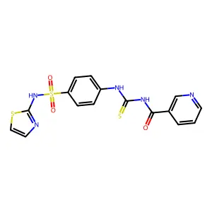 N-[[4-(1,3-thiazol-2-ylsulfamoyl)phenyl]carbamothioyl]pyridine-3-carboxamide structure