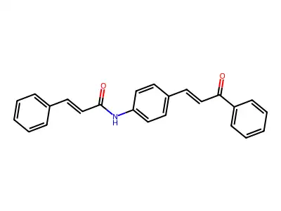 (E)-N-[4-[(E)-3-oxo-3-phenylprop-1-enyl]phenyl]-3-phenylprop-2-enamide structure