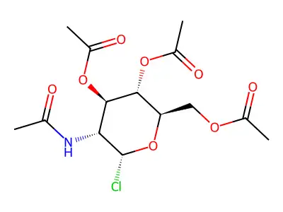 (5-Acetamido-3,4-diacetyloxy-6-chlorooxan-2-yl)methyl acetate structure