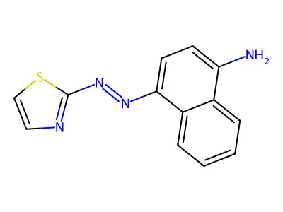 1-Naphthalenamine, 4-(2-thiazolylazo)- structure