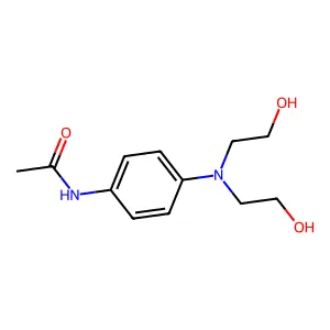 N-[4-[bis(2-hydroxyethyl)amino]phenyl]acetamide structure