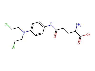 L-Glutamine, N-[4-[bis(2-chloroethyl)amino]phenyl]- structure