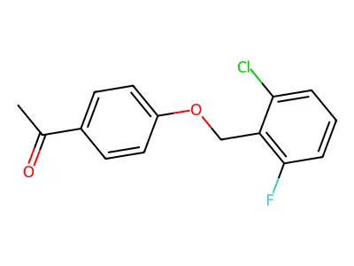 1-(4-((2-Chloro-6-fluorophenyl)methoxy)phenyl)ethanone structure