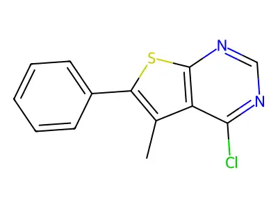 4-Chloro-5-methyl-6-phenylthieno[2,3-d]pyrimidine structure