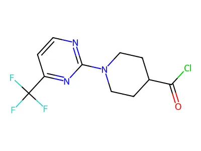 1-[4-(Trifluoromethyl)pyrimidin-2-yl]piperidine-4-carbonyl chloride structure