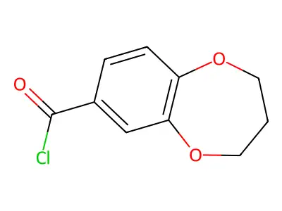 3,4-dihydro-2H-1,5-benzodioxepine-7-carbonyl chloride structure