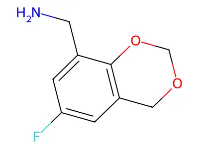 (6-fluoro-4H-1,3-benzodioxin-8-yl)methylamine structure