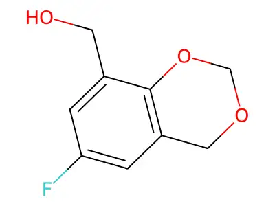 (6-fluoro-4H-1,3-benzodioxin-8-yl)methanol structure