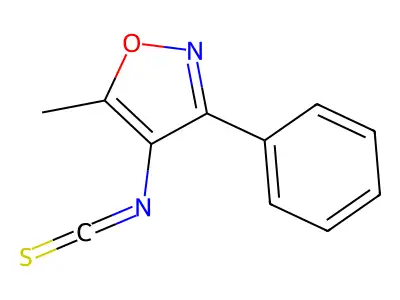 5-Methyl-3-phenyl-4-isoxazolyl isothiocyanate structure