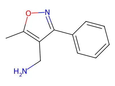 (5-Methyl-3-phenyl-4-isoxazolyl)methylamine structure