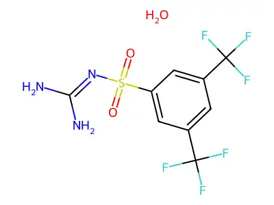 3,5-Bis(trifluoromethyl)benzenesulphonylguanidine structure