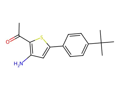 1-(3-Amino-5-(4-(1,1-dimethylethyl)phenyl)-2-thienyl)ethanone structure