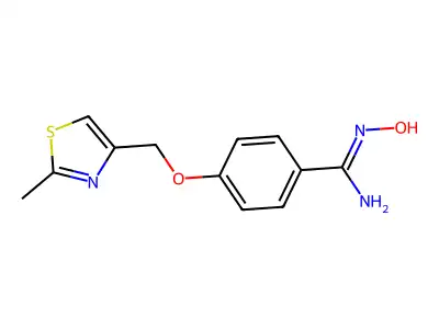 N'-hydroxy-4-[(2-methyl-1,3-thiazol-4-yl)methoxy]benzenecarboximidamide structure