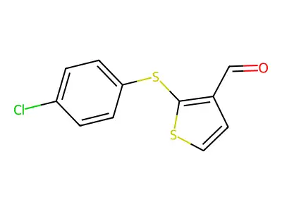2-[(4-Chlorophenyl)thio]thiophene-3-carbaldehyde structure