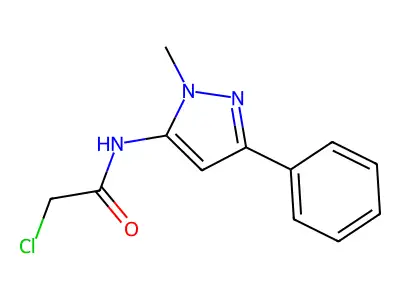 N1-(1-Methyl-3-phenyl-1H-pyrazol-5-yl)-2-chloroacetamide structure