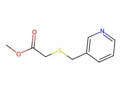 Methyl 2-[(3-pyridylmethyl)thio]acetate structure