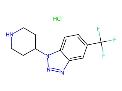1-Piperidin-4-yl-5-(trifluoromethyl)-1H-1,2,3-benzotriazole hydrochloride structure