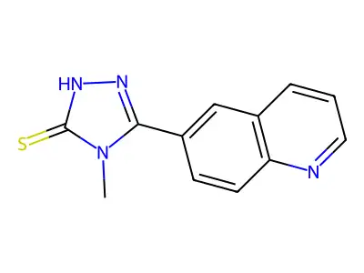 4-Methyl-5-quinolin-6-YL-4H-1,2,4-triazole-3-thiol structure
