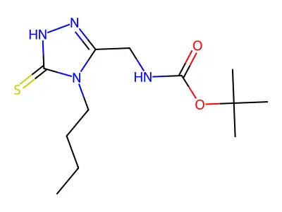 Tert-butyl n-[(4-butyl-5-mercapto-4h-1,2,4-triazol-3-yl)methyl]carbamate structure