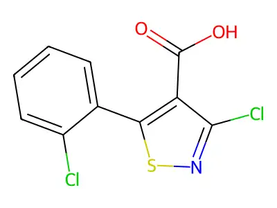 3-chloro-5-(2-chlorophenyl)-1,2-thiazole-4-carboxylic Acid structure